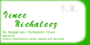 vince michalecz business card